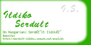 ildiko serdult business card